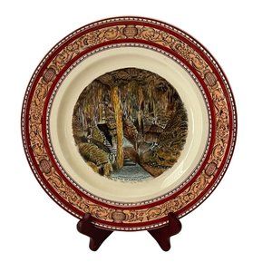 Vintage Old English Staffordshire Ware Souvenir Plate Luray Caverns Transferware